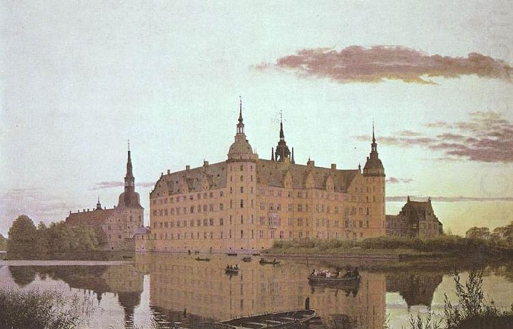 Schlob Frederiksborg im Abendlicht, Christen Kobke